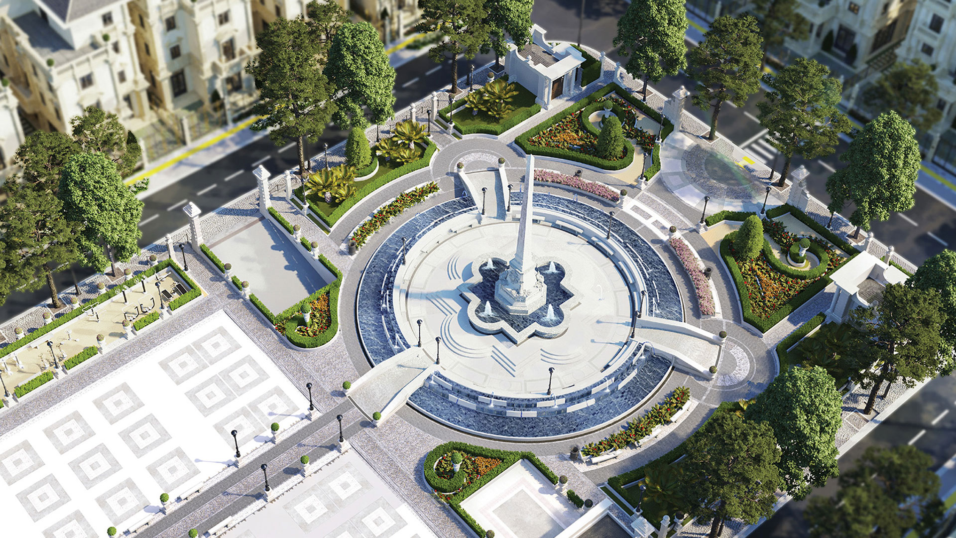 Khu vườn ánh sáng, sân vận động ngoài trời The President Park